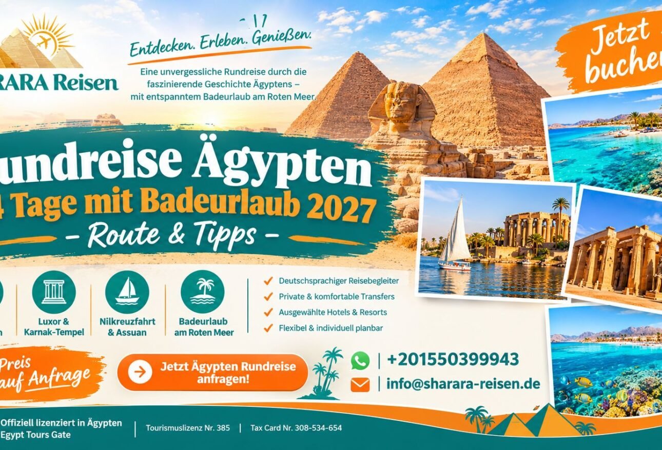 Rundreise Ägypten 14 Tage mit Badeurlaub 2027 – Route & Tipps