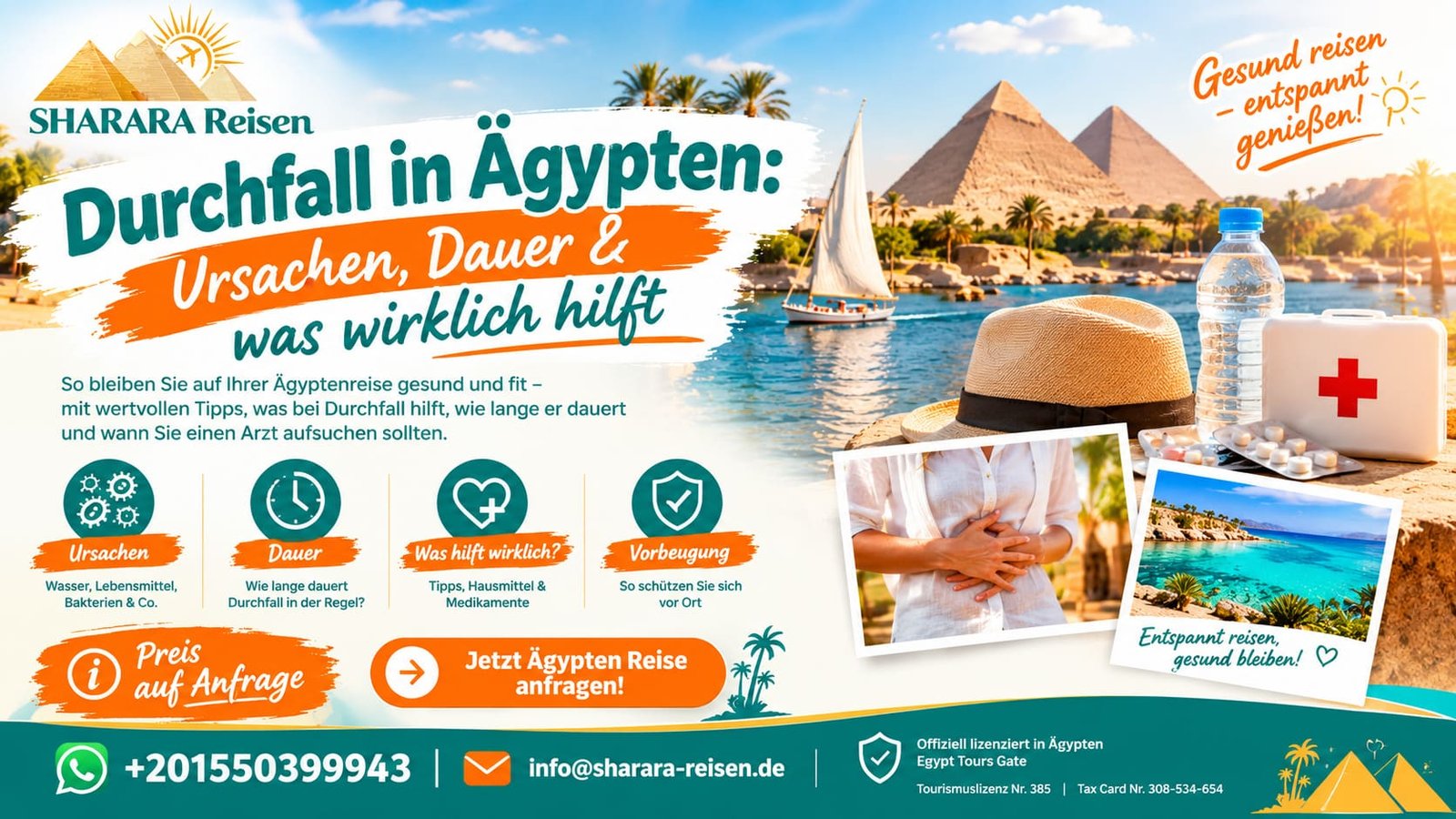 Durchfall in Ägypten: Ursachen, Dauer & was wirklich hilft